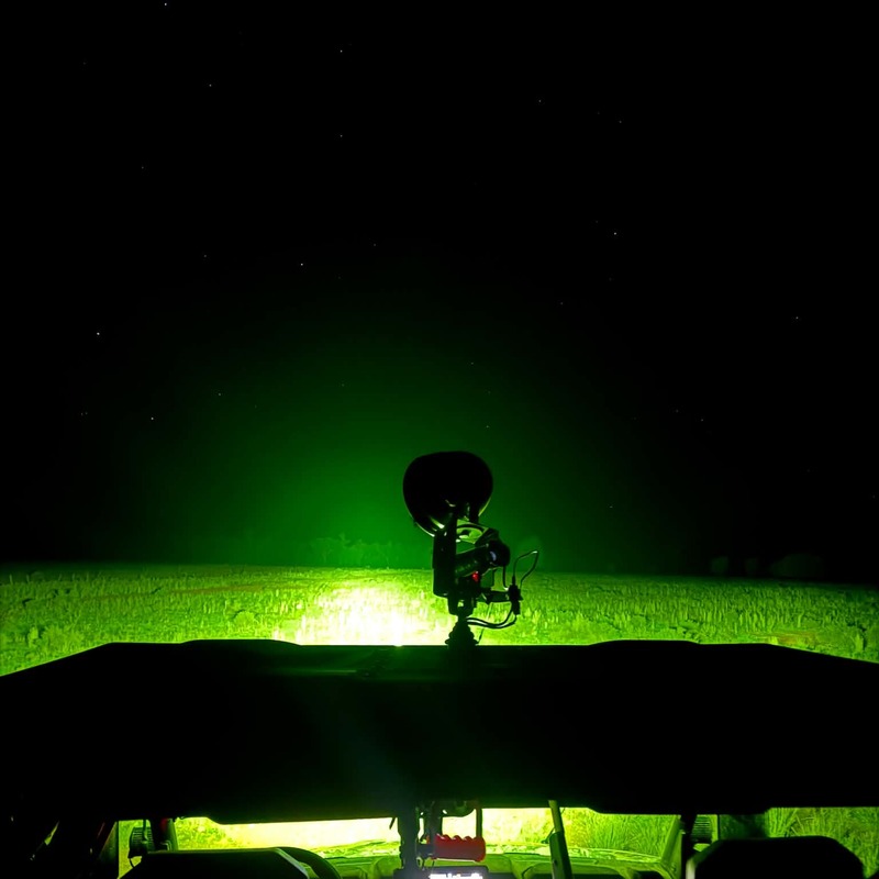 Rural pest control buggy with high-powered LED lighting setup NSW